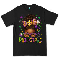 Black mardi gras principal afro messy bun Premium Tee - texasbilliewilder