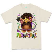 Mardi Gras Principal Afro Messy Bun Premium Tee | Teevron