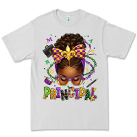 Dove Grey mardi gras principal afro messy bun Premium Tee - texasbilliewilder
