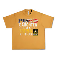 Peanut Butter proud daughter of a army veteran american flag military gift Urban Heavy Tee - longCreatives