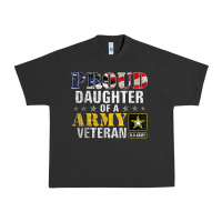 Pigment Black proud daughter of a army veteran american flag military gift Urban Heavy Tee - longCreatives