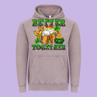 Better Together St. Patrick's Day Vintage Hoodie Designed By Cowgirlartshop