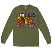 Army Green i dig mardi gras olivia Long Sleeve Tee - OliviaCreatesArt