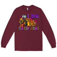 Burgundy i dig mardi gras olivia Long Sleeve Tee - OliviaCreatesArt