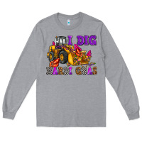 Heather Grey i dig mardi gras olivia Long Sleeve Tee - OliviaCreatesArt