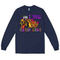 Navy i dig mardi gras olivia Long Sleeve Tee - OliviaCreatesArt