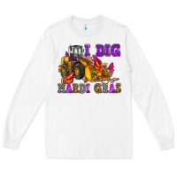 White i dig mardi gras olivia Long Sleeve Tee - OliviaCreatesArt