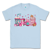 Dusty Blue pink Christmas coffee Classic Tee - Jasminsmagicworld