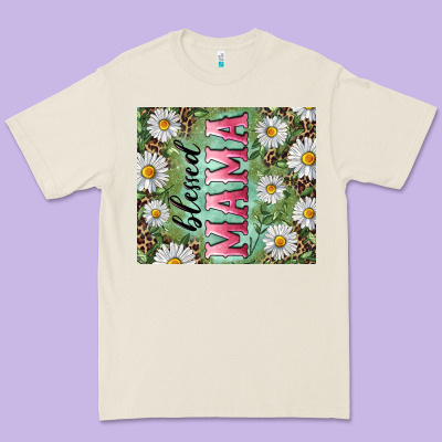 Blessed Mama With Daisy And Leopard Premium Tee Designed By Ranaportraitstore