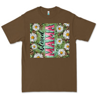 Cacao Blessed mama with daisy and leopard Premium Tee - RanaPortraitStore