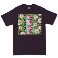 Plum Blessed mama with daisy and leopard Premium Tee - RanaPortraitStore
