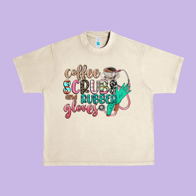 Coffee Scrubs And Rubber Gloves Urban Heavy Tee Designed By Cowgirlartshop