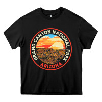 Black Vintage Grand Canyon National Park Retro 80s Graphic Heavy Core Tee - longCreatives