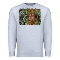 Heather Grey western camouflage brushstroke Premium Sweatshirt - BarkalooDesign