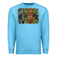 Ocean Blue western camouflage brushstroke Premium Sweatshirt - BarkalooDesign