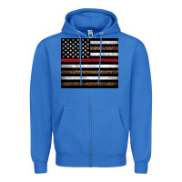 True Royal thin red line American flag leopard Zipper Hoodie - Artiststas
