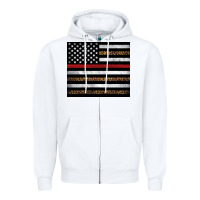 White thin red line American flag leopard Zipper Hoodie - Artiststas
