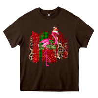 Chocolate Brown christmas flamingo Heavy Core Tee - Bettercallsaul