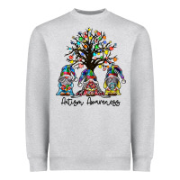 Heather Grey autism awarenes Heavyweight Sweatshirt - SublimationCraftShop