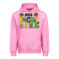 Fuchsia Pink one lucky mama Urban Hoodie - AdoDesignShop