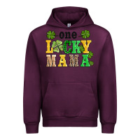 Mauve Wine one lucky mama Urban Hoodie - AdoDesignShop