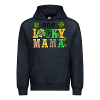 Navy one lucky mama Urban Hoodie - AdoDesignShop