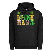 Pigment Black one lucky mama Urban Hoodie - AdoDesignShop