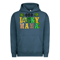 Pigment Midnight Navy one lucky mama Urban Hoodie - AdoDesignShop