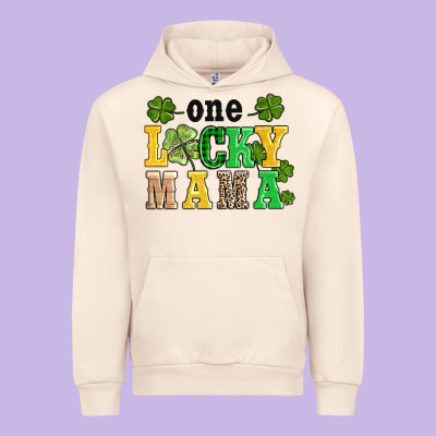 One Lucky Mama Urban Hoodie Designed By Adodesignshop