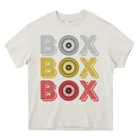 Cream Vintage Retro Box Box Box Formula Racing Heavy Core Tee - longCreatives