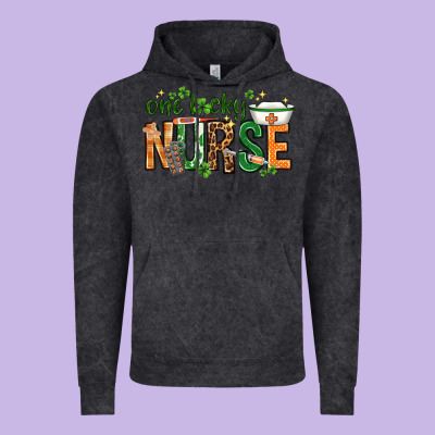 One Lucky Nurse With Elements St. Patricks Day Vintage Hoodie Designed By Howdyjamesfarm