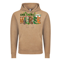 Vintage Coffee One lucky Nurse with elements St. Patricks Day Vintage Hoodie - HowdyJamesFarm