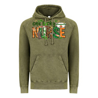 Vintage Olive One lucky Nurse with elements St. Patricks Day Vintage Hoodie - HowdyJamesFarm