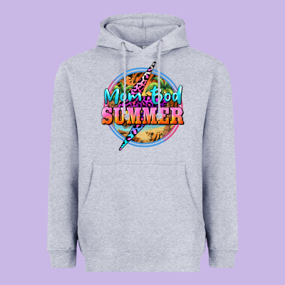 Mom Bod Summer Heavyweight Hoodie Designed By Barkaloodesign