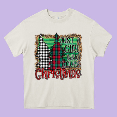 Womens Just A Girl Who Loves Christmas Funny Heavy Core Tee Designed By Bettercallsaul