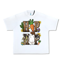 White Hip hop Easter Bunny Easter Day Urban Heavy Tee - HowdyJamesFarm