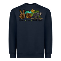 Navy peace love sloth bear Heavyweight Sweatshirt - LillyAllenDesigns