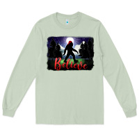 Matcha bigfoot believe christmas Long Sleeve Tee - FaDigitalArtStudio