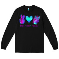 Black Peace Love Mermaid Long Sleeve Tee - Jasminsmagicworld