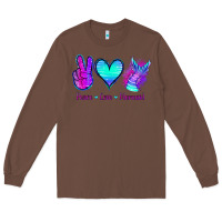 Chestnut Peace Love Mermaid Long Sleeve Tee - Jasminsmagicworld