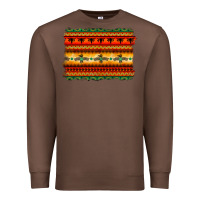 Chestnut bullskull thunderbird aztec pattern warm colors Premium Sweatshirt - BarkalooDesign