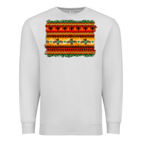 Dove Grey bullskull thunderbird aztec pattern warm colors Premium Sweatshirt - BarkalooDesign
