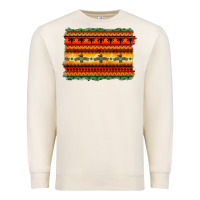 Sandshell bullskull thunderbird aztec pattern warm colors Premium Sweatshirt - BarkalooDesign