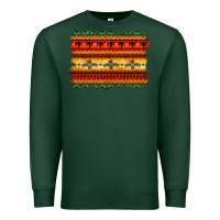 Sports Green bullskull thunderbird aztec pattern warm colors Premium Sweatshirt - BarkalooDesign