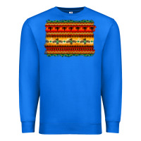 True Royal bullskull thunderbird aztec pattern warm colors Premium Sweatshirt - BarkalooDesign