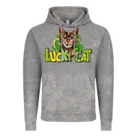 Cloud Rock Lucky cat St. Patrick's Vintage Hoodie - HowdyJamesFarm