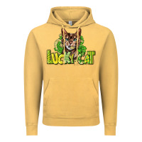 Vintage Mustard Lucky cat St. Patrick's Vintage Hoodie - HowdyJamesFarm