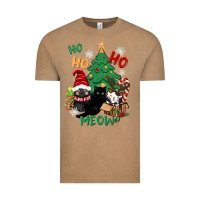Ho Ho Ho Meow Vintage Tee | Teevron