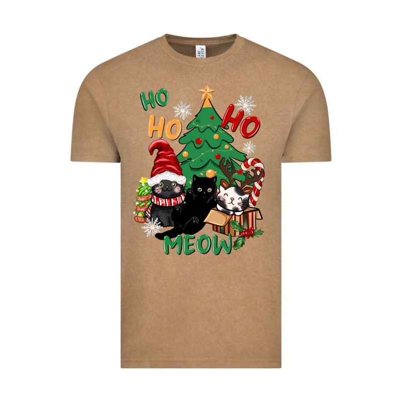 Ho Ho Ho Meow Vintage Tee by CowGirlArtShop | Teevron
