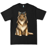 Black collie with bandanna Premium Tee - texasbilliewilder